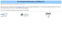 Tablet Screenshot of lists.infragard-pittsburgh.org